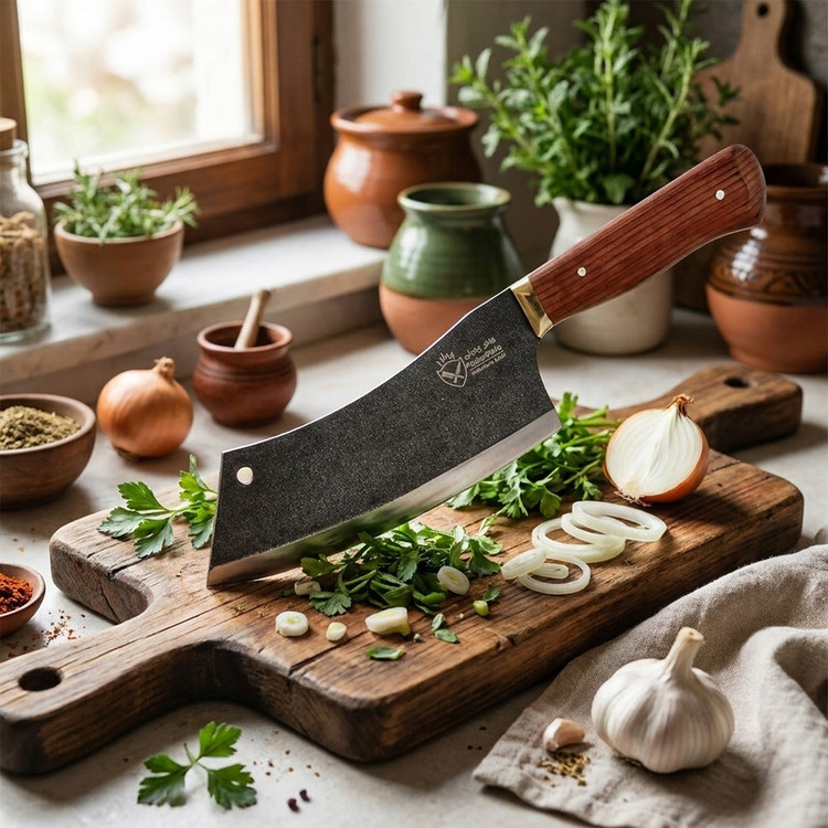 چاقوی آشپزی فاخر زنجان مدل ساطورعربی پلاس