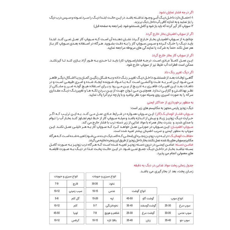 زودپز پارس استیل مدل کف سه لایه گنجایش 6 لیتر
