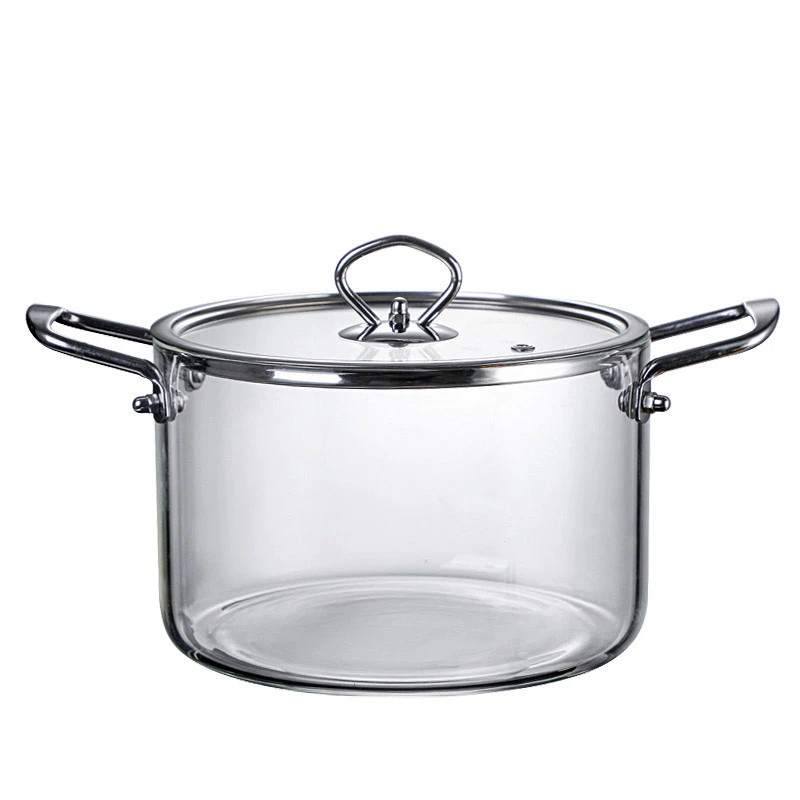 قابلمه پیرکس مدل شعله مستقیم دسته استیل کد 3.5L سایز 20