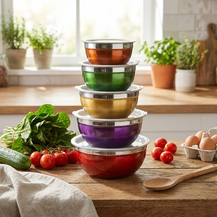 لگن اشپزخانه 777 استار مدل BWLS-105 مجموعه 5 عددی