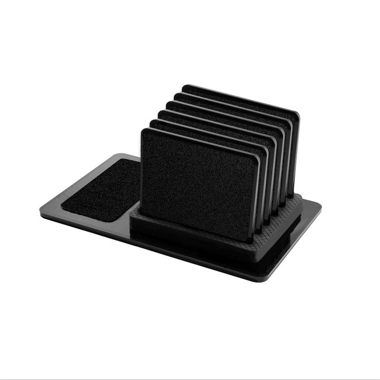 زیر لیوانی ماهوت مدل Black-Suede بسته 6 عددی