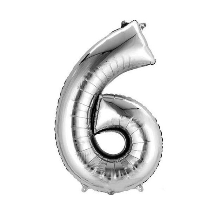 بادکنک فویلی مدل عدد 6