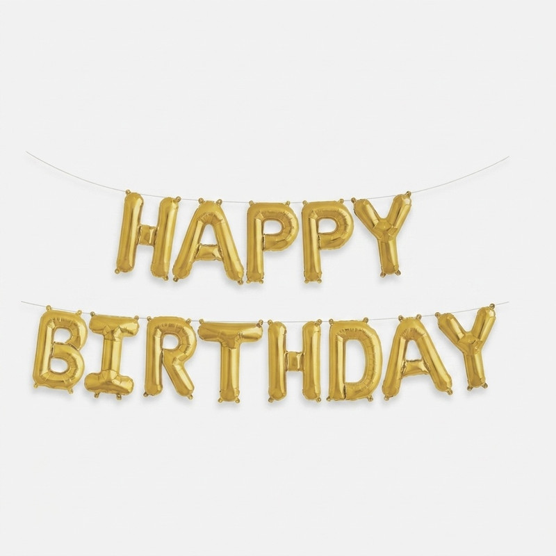 بادکنک فویلی مدل Happy Birthday کد 9978 بسته 13 عددی