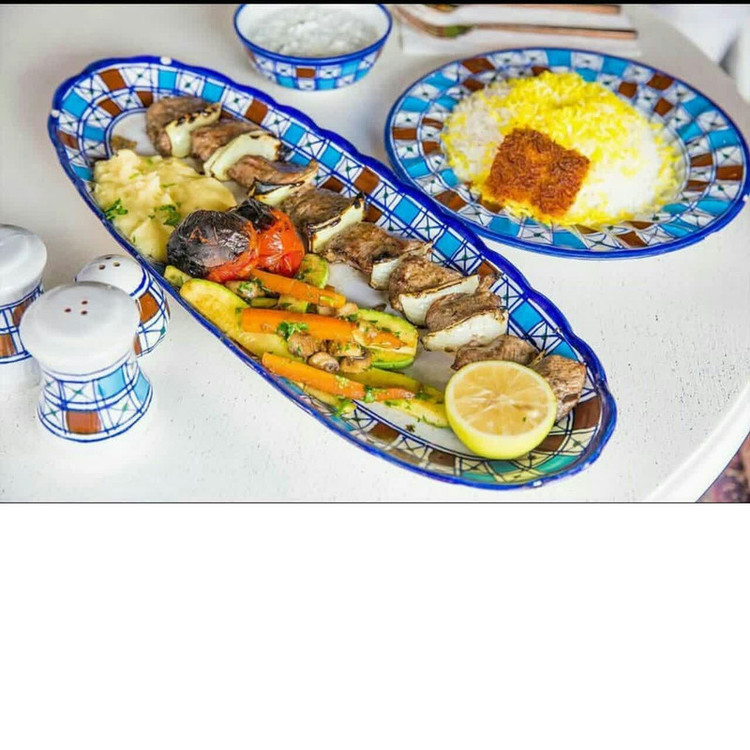 کاسه ماست هتلی چینی میبد مرواریدمدل شطرنجی کد HMAST-LI