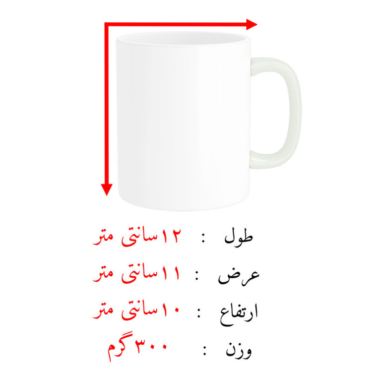ماگ پاد آفرین مدل ماه تولد طرح ماه فروردین کادو تولد کد p11213