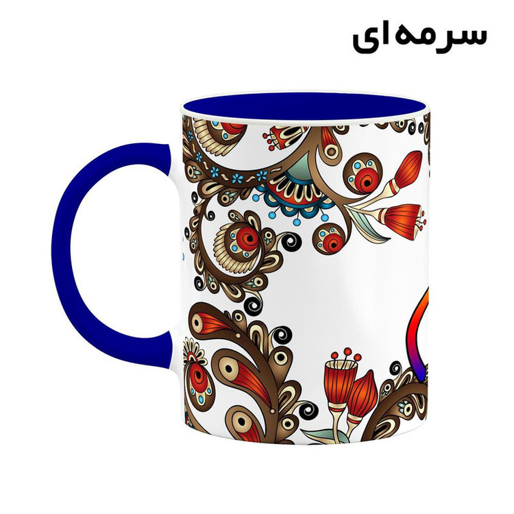 ماگ کاکتی مدل اسم لیام طرح سنتی گل و بته کد mgh46919