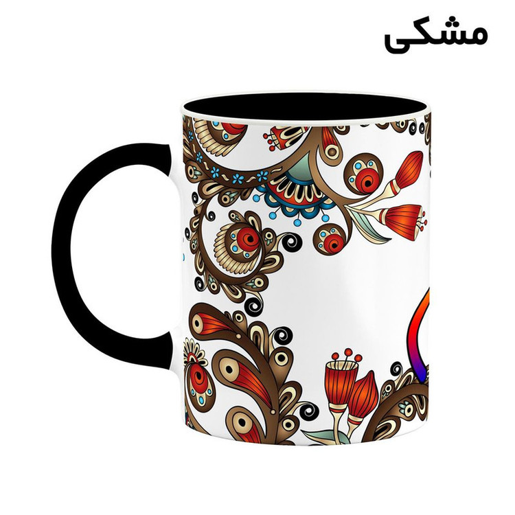 ماگ کاکتی مدل اسم لیام طرح سنتی گل و بته کد mgh46919