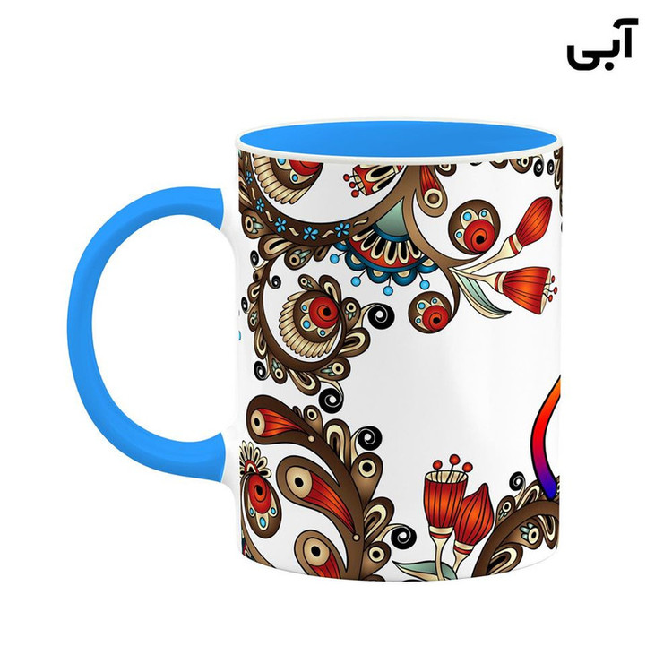 ماگ کاکتی مدل اسم لیام طرح سنتی گل و بته کد mgh46919