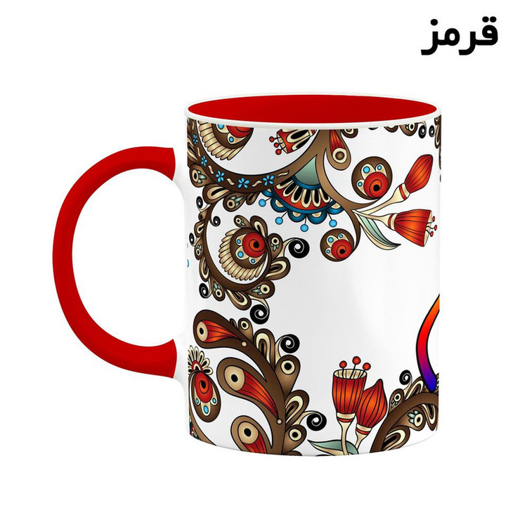 ماگ کاکتی مدل اسم لیام طرح سنتی گل و بته کد mgh46919