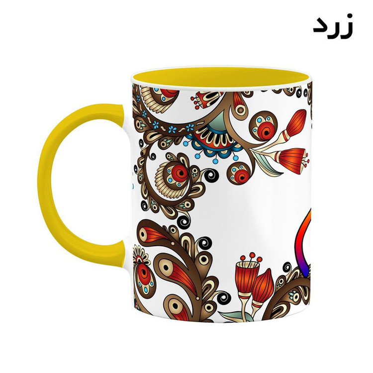 ماگ کاکتی مدل اسم لیام طرح سنتی گل و بته کد mgh46919