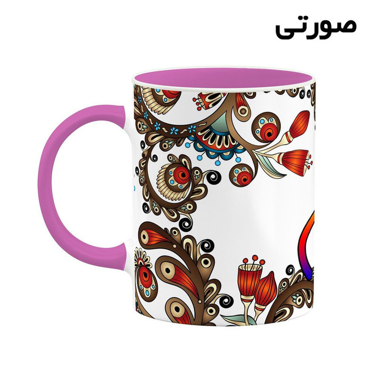 ماگ کاکتی مدل اسم لیام طرح سنتی گل و بته کد mgh46919