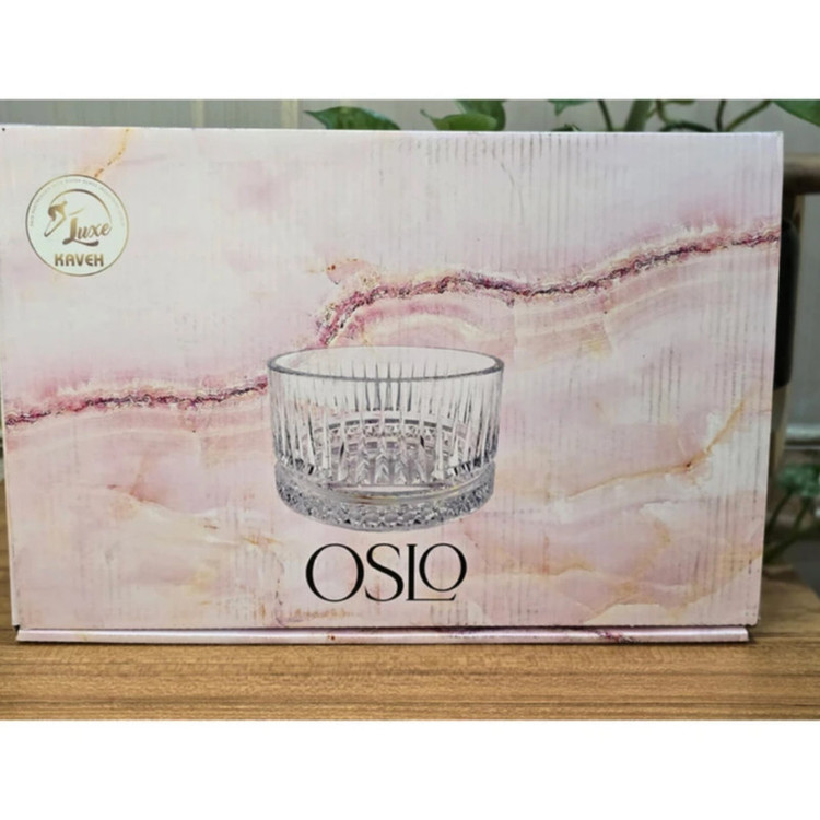 پیاله کاوه مدل ماست خوری طرح OSLO کد D-8Cm بسته 6 عددی