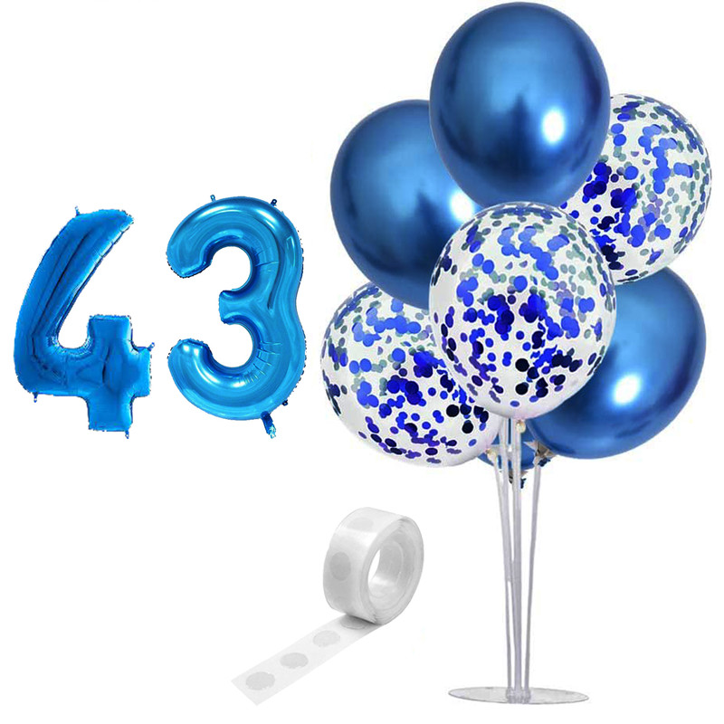 بادکنک آرایی مستر تم طرح کروم شیشه ای پولکی کد 43 بسته 11 عددی