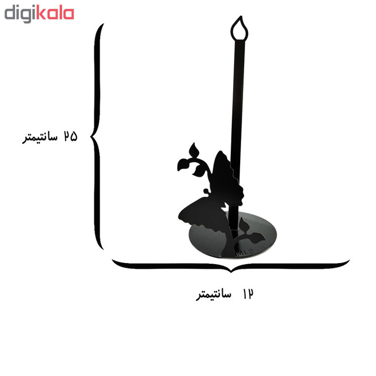 پایه رول دستمال کاغذی ملو طرح پروانه 1 کد KMJ16