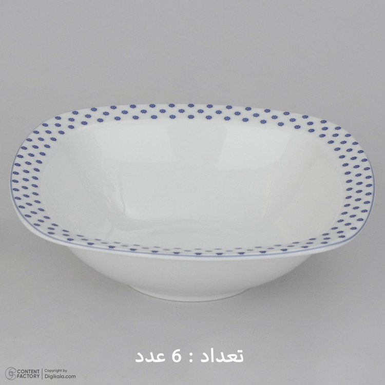 سرویس غذاخوری 27 پارچه چینی زرین ایران مدل کواترو ورنیکا درجه یک