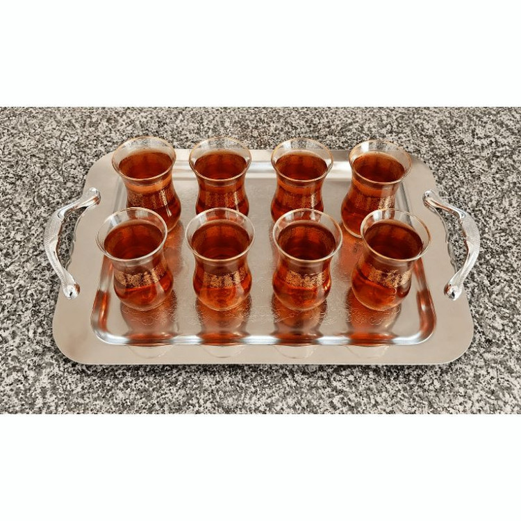 سینی مدل استیل سایز 30*45 سانتی متر