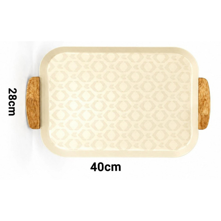 سینی دسته دار پرفکت هوم مدل لوزی سایز 40*28 سانتیمتر