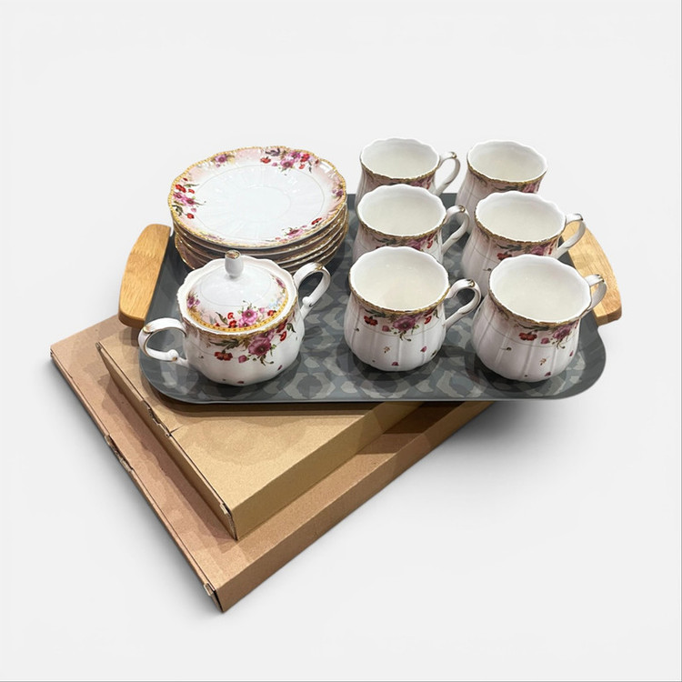 سینی دسته دار پرفکت هوم مدل لوزی سایز 40*28 سانتیمتر