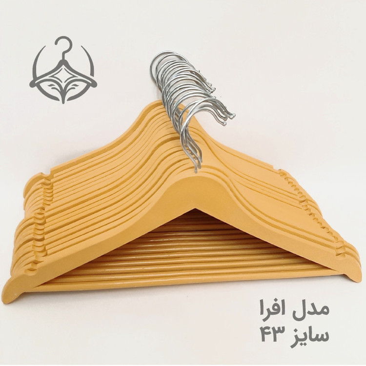چوب لباسی مدل چوب افرا کد 43 بسته 12 عددی