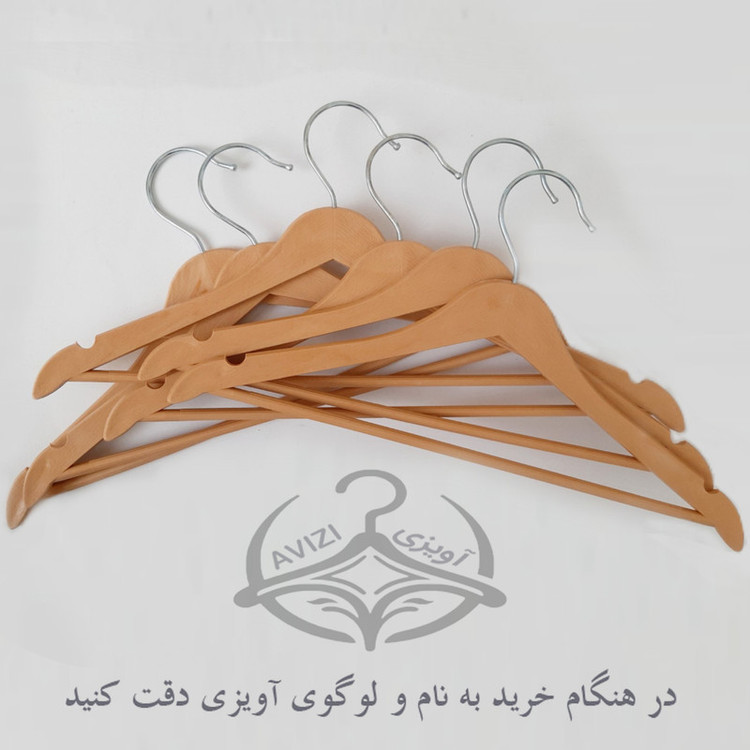 چوب لباسی مدل چوب افرا کد 43 بسته 12 عددی