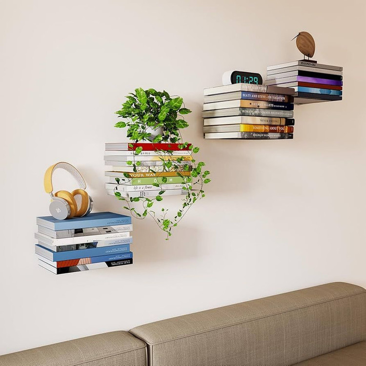 شلف دیواری خونه خاص مدل پایه مخفی کد 30cm