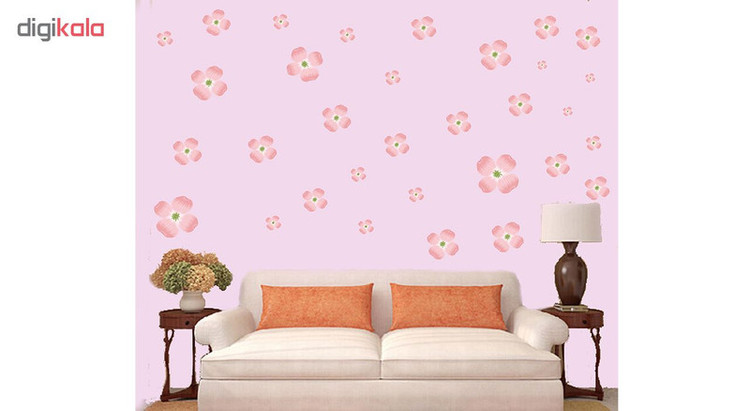 استیکر دیواری مدل la flor flower