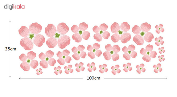 استیکر دیواری مدل la flor flower