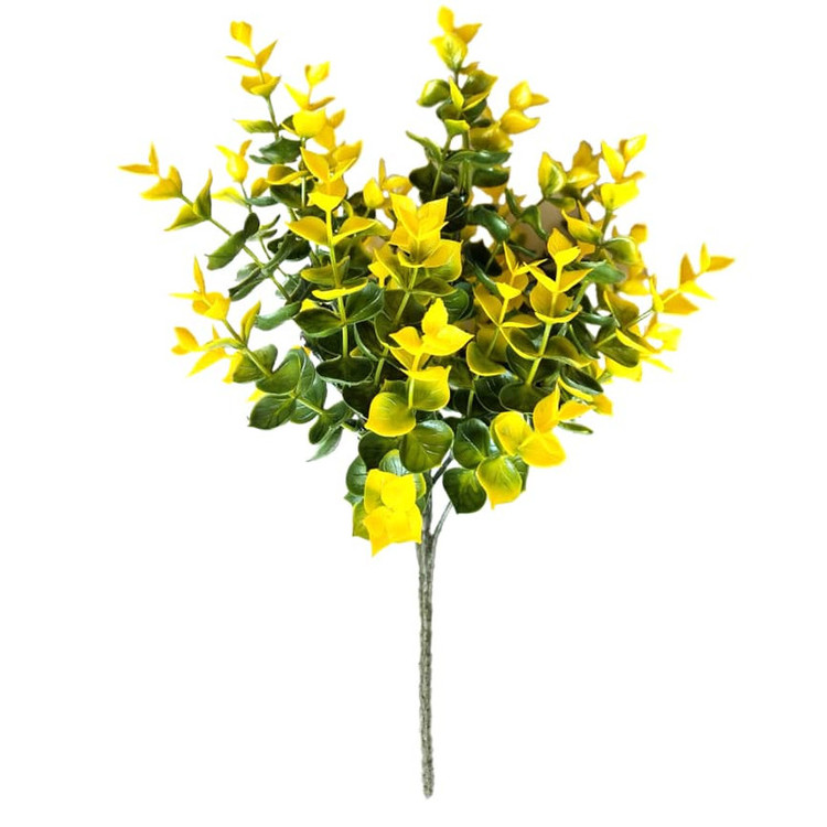 گل مصنوعی بوته برگ طرح شمشاد، ابعاد 35×25×15 سانتیمتر، وزن 68 گرم، جنس پلاستیک، بوته قابل شستشو، شاخههای فنری قابل فرمدهی