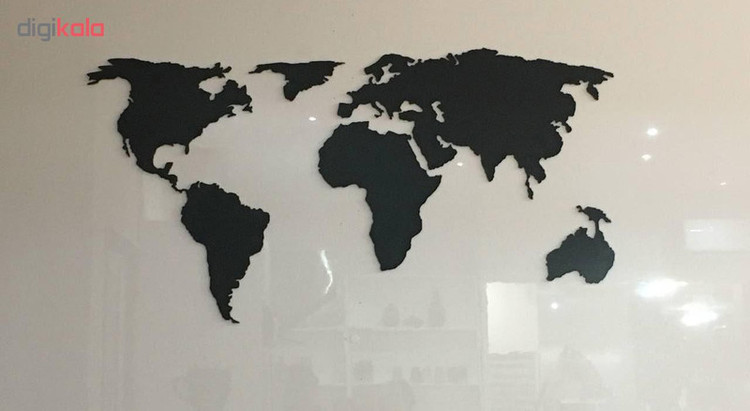 استیکر چوبی ژیوار طرح black world map