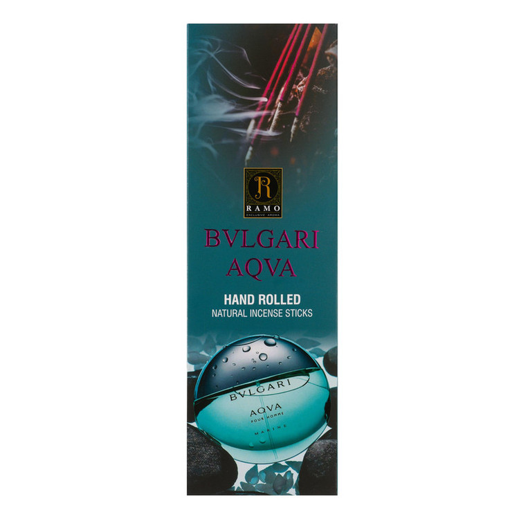 عود رامو مدل 001 رایحه ادکلن BVLGARI AQVA بسته 20 عددی