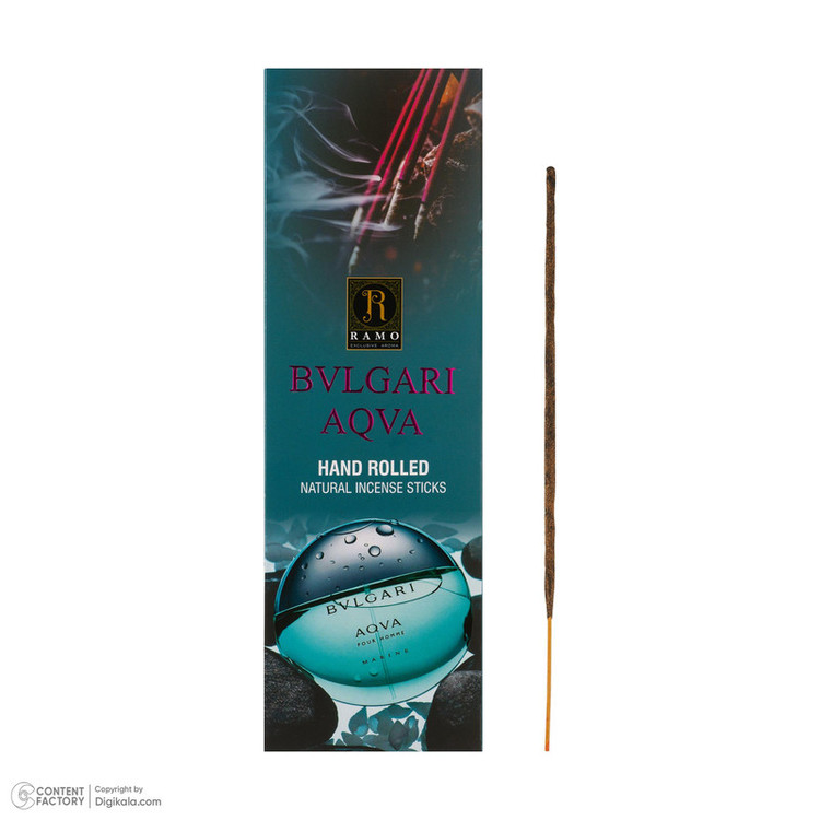 عود رامو مدل 001 رایحه ادکلن BVLGARI AQVA بسته 20 عددی
