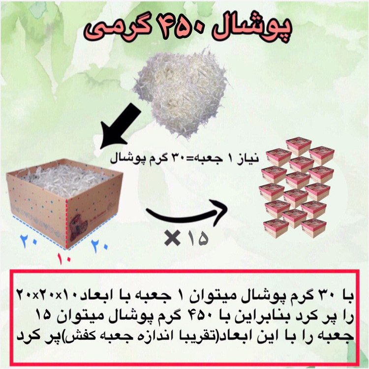 پوشال تزیینی مدل اعلاء وزن 450 گرم