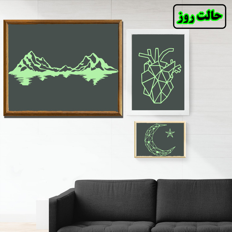 استیکر مدل دیواری شبنما طرح مغز