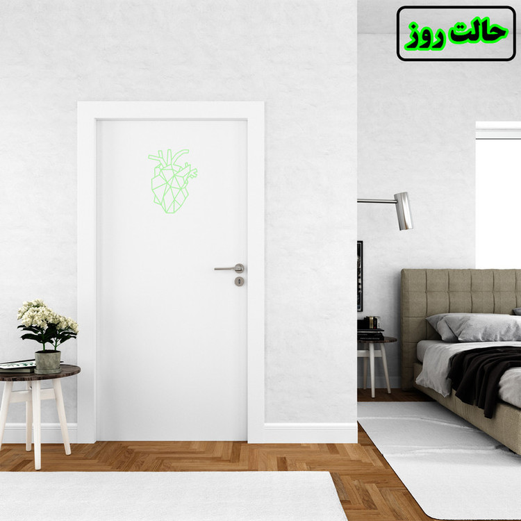 استیکر مدل دیواری شبنما طرح مغز