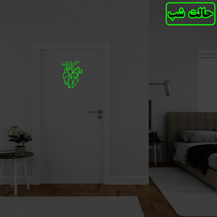 استیکر مدل دیواری شبنما طرح مغز