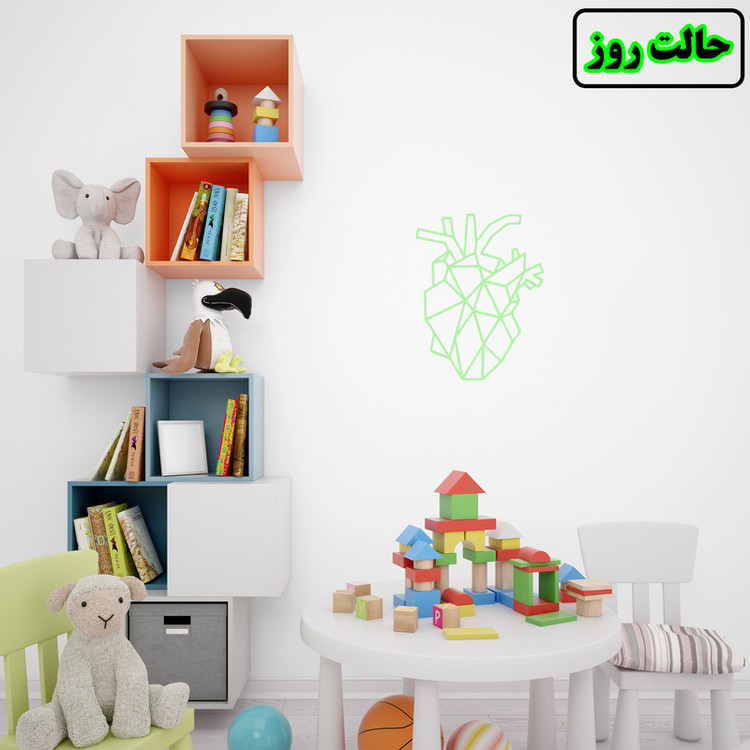 استیکر مدل دیواری شبنما طرح مغز