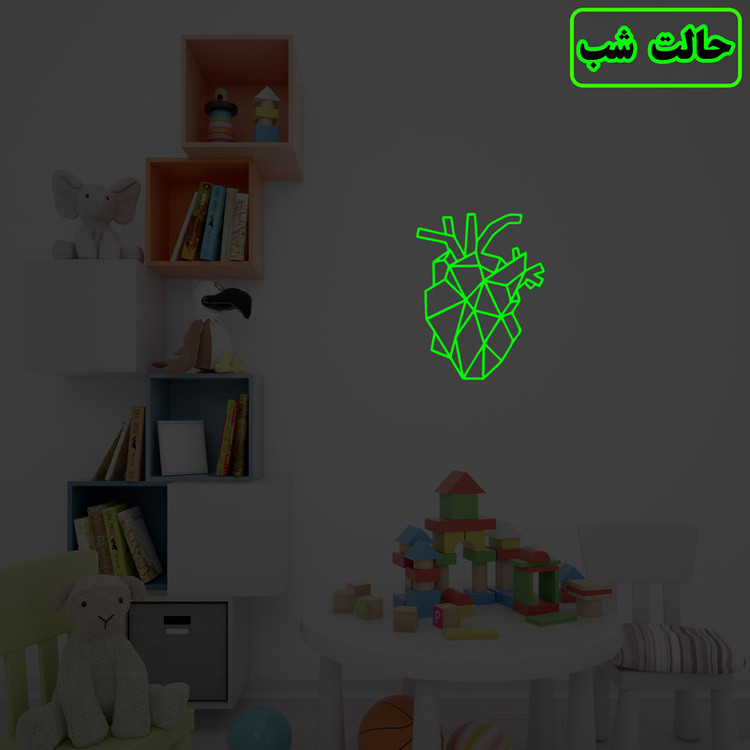 استیکر مدل دیواری شبنما طرح مغز