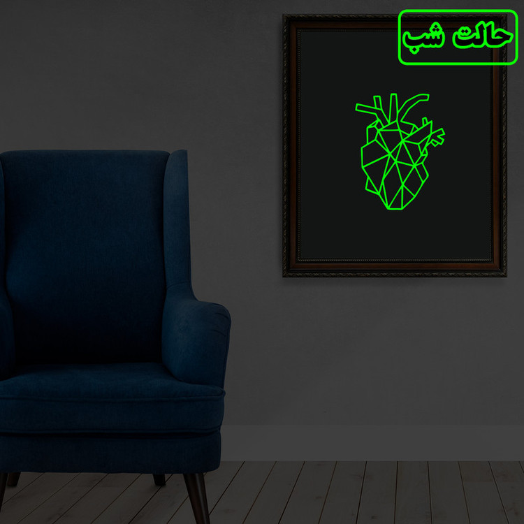 استیکر مدل دیواری شبنما طرح مغز