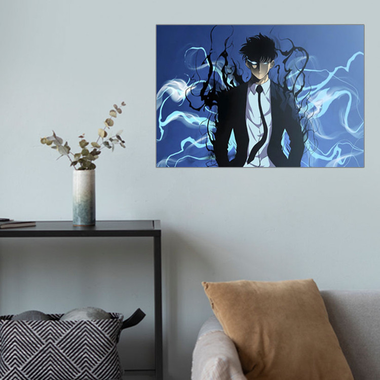 پوستر گوفی مدل سونگ جین وو انیمه سولو لولینگ طرح Sung Jinwoo Solo Leveling Anime کد BLU96