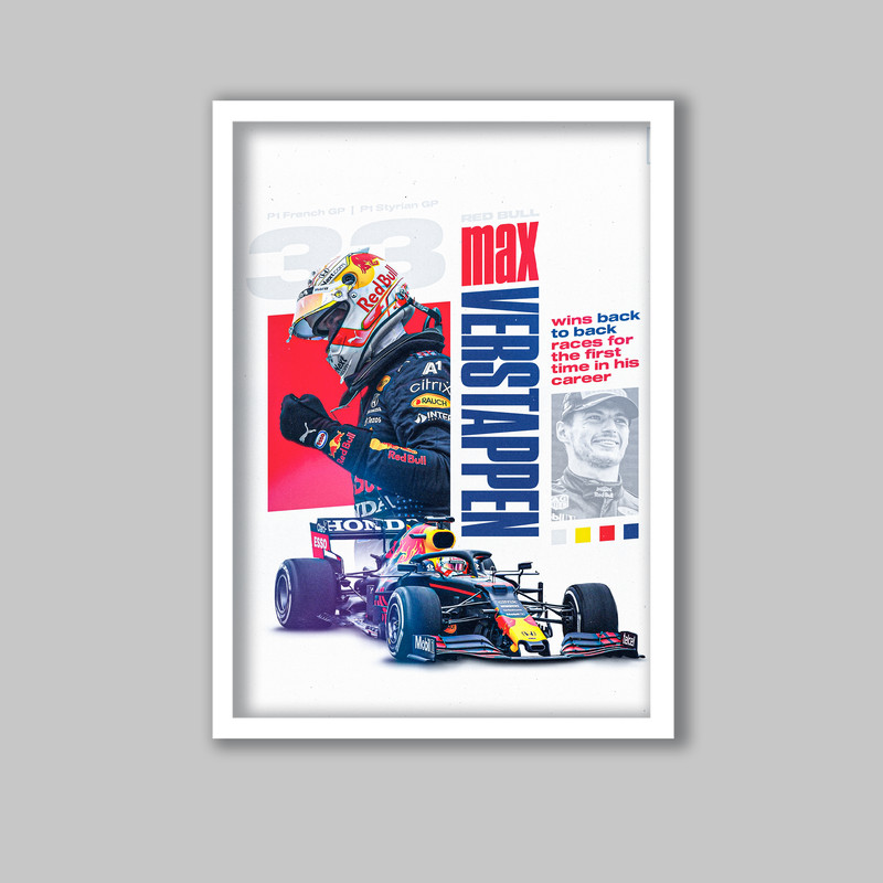 تابلو مدل فرمول یک مکس ورشتپن Max Verstappen کد LA-G10286