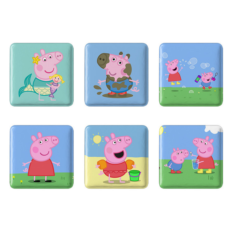 مگنت خندالو طرح انیمیشن پپاپیگ Peppa pig کد 1340A مجموعه 6 عددی