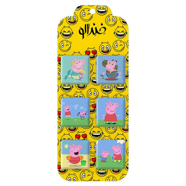 مگنت خندالو طرح انیمیشن پپاپیگ Peppa pig کد 1340A مجموعه 6 عددی