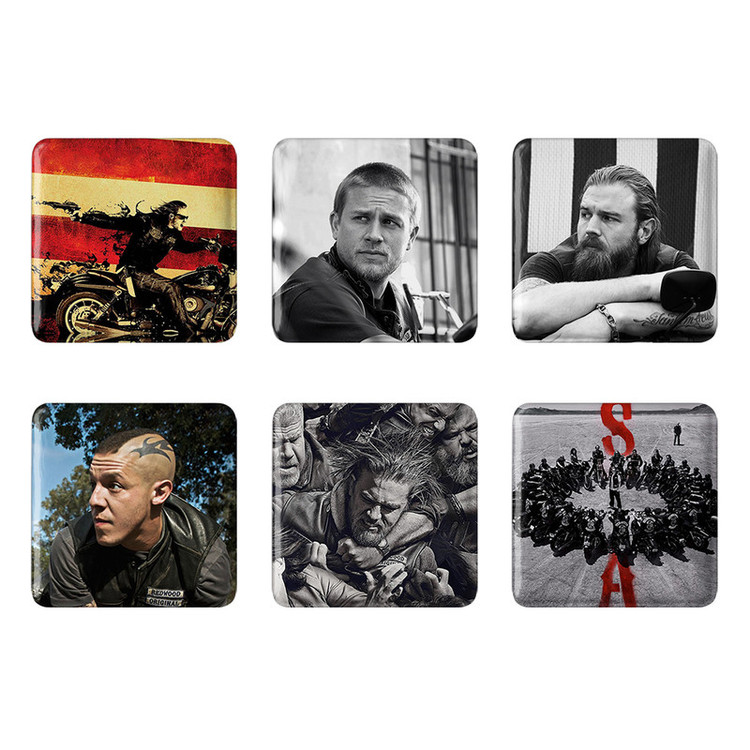 مگنت خندالو طرح سریال فرزندان آشوب Sons of Anarchy کد 1676A مجموعه 6 عددی