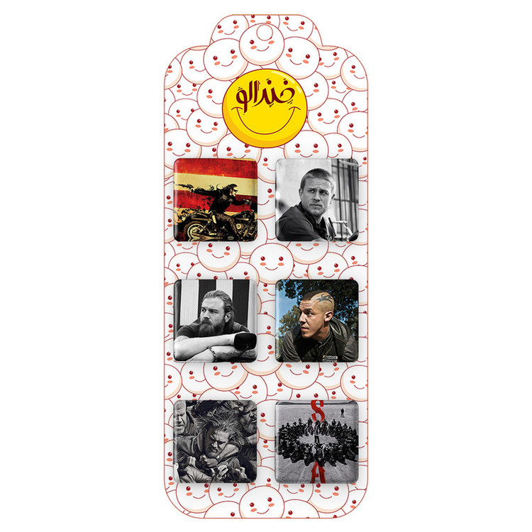 مگنت خندالو طرح سریال فرزندان آشوب Sons of Anarchy کد 1676A مجموعه 6 عددی