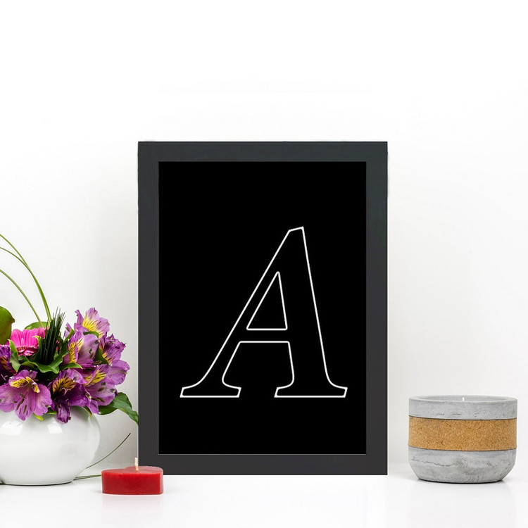 تابلو گالری چهره پرداز رخ مدل حرف A طرح عاشقانه کد Alphabet_10001