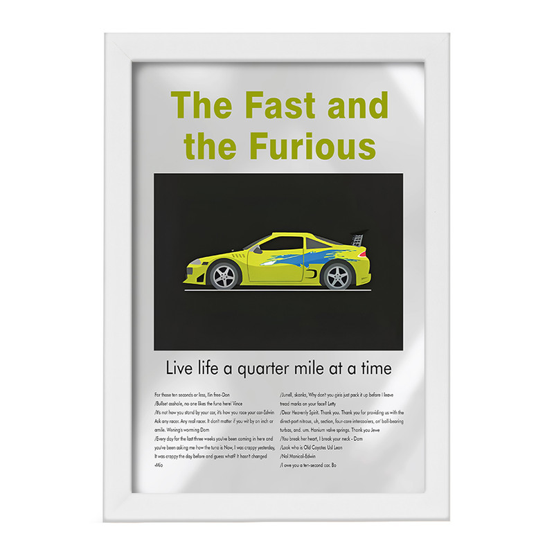 تابلو خندالو طرح سریع و خشن (Fast & Furious) کد F13824