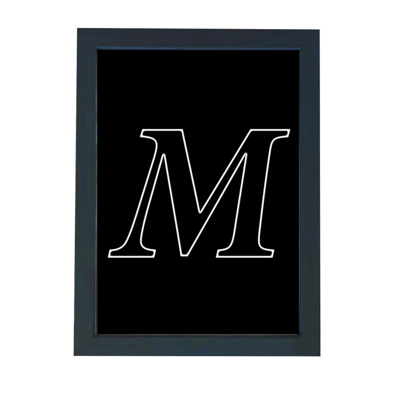 تابلو گالری چهره پرداز رخ مدل حرف M طرح عاشقانه دکوری کد Alphabet_10003