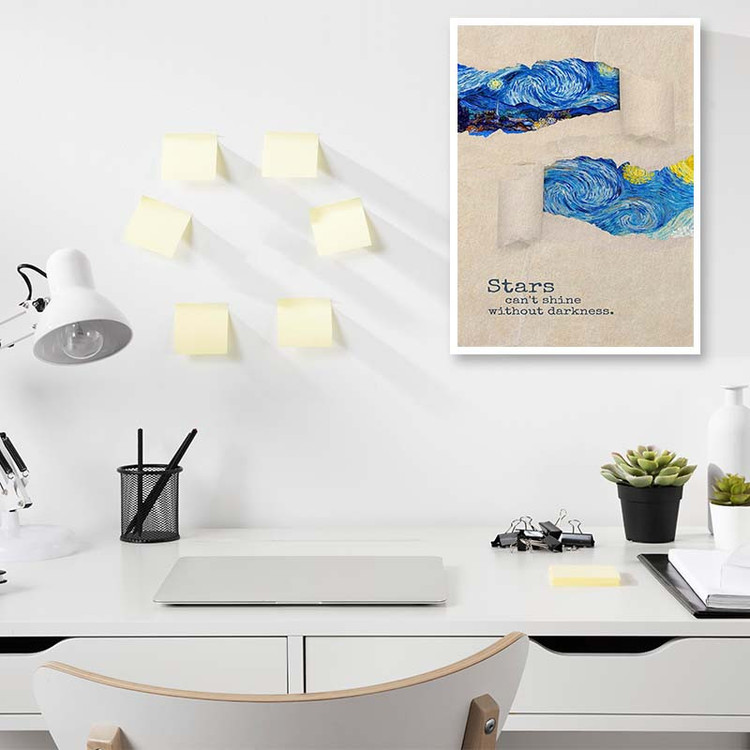 پوستر کارنیکا طرح شب پرستاره فانتزی ونگوگ Fantasy Starry Night Van Gogh کد 53865 مجموعه 8 عددی