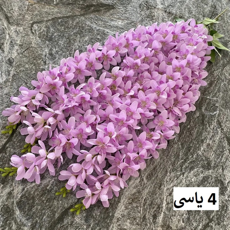 گل مصنوعی آویز ارکیده 5 شاخه قابل تنظیم، مناسب فضای باز و گلهای آپارتمانی، نصب دیواری و آویزی، ابعاد 85x23x5 سانتیمتر، وزن 110 گرم، کد A09