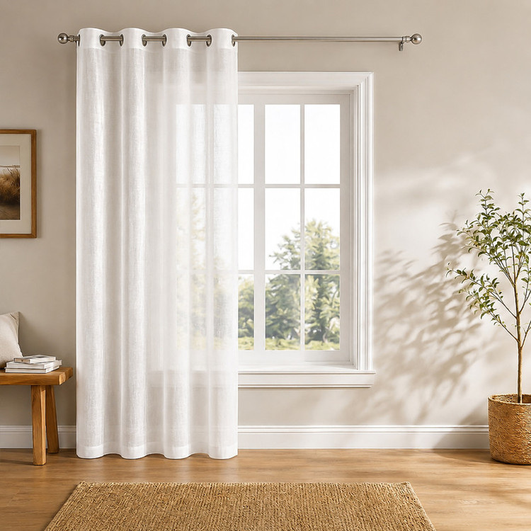 پرده پانچ نوین دکور سیلوانا مدل حریر شاین 280 سایز 280 × 140 سانتیمتر